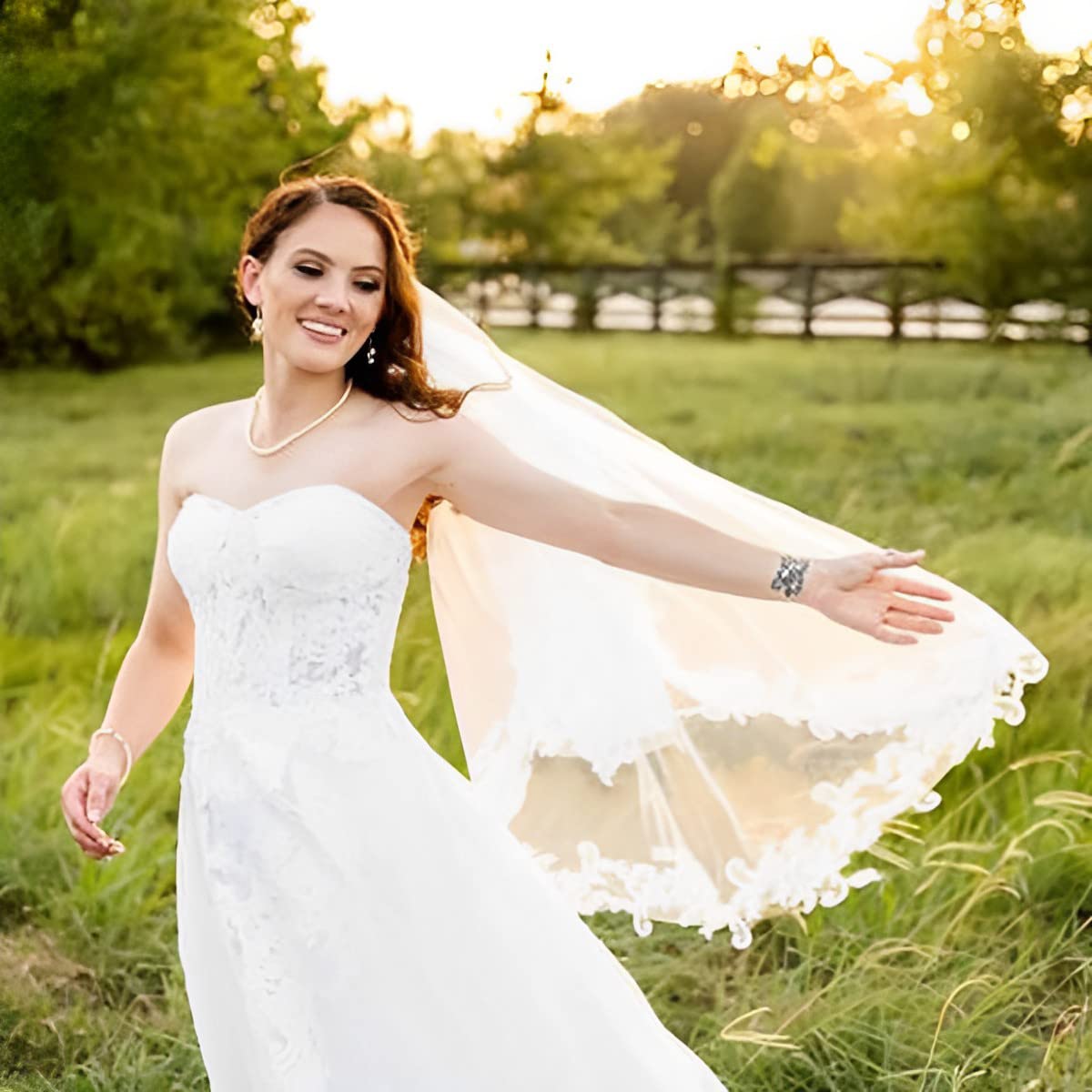 PALAY Wedding Veil 1.5m Lace Edge Bridal Veil Pure White Veil for Wedding Bride, Women Tulle Short Veil for Wedding Bachelorette Party PALAY Wedding Veil 1.5m Lace Edge Bridal Veil Pure White Veil for Wedding Bride, Women Tulle Short Veil for Wedding Bachelorette Party